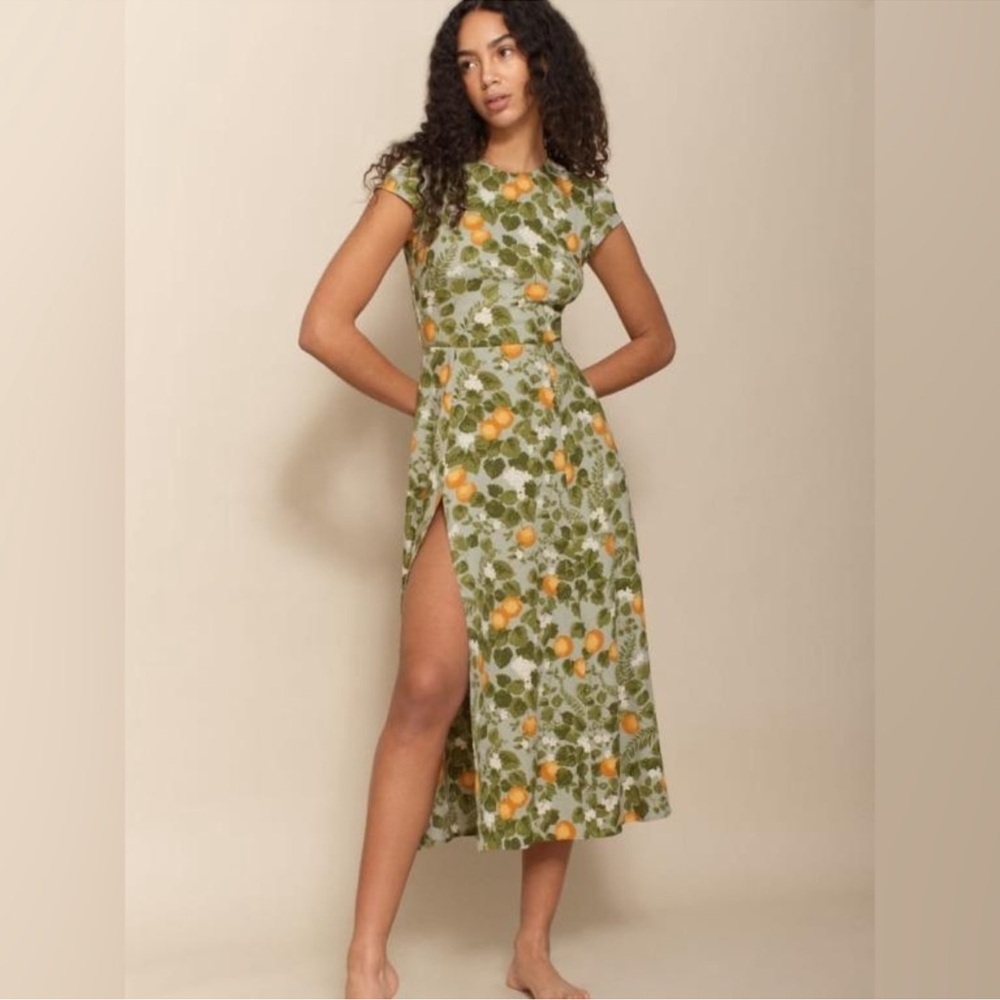 Reformation gavin orange grove dress